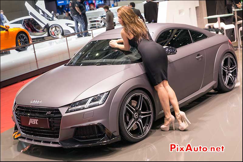 Salon-de-Geneve 2015, Hotesse et Audi TT ABT