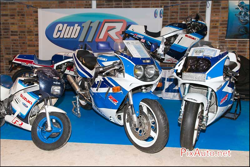 Salon-Moto-Legende, les Suzuki GSXR du Club 11 R
