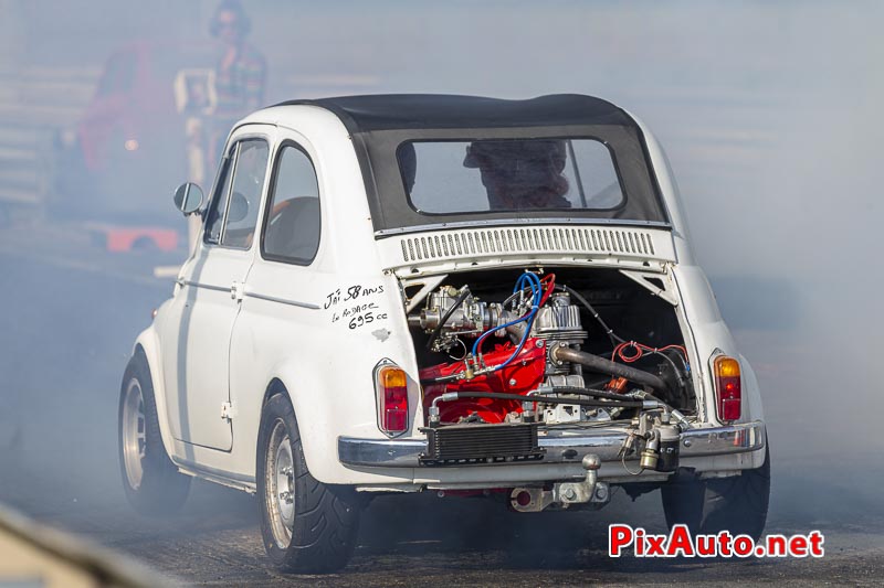 European Dragster By ATD, Burn-out Fiat 500