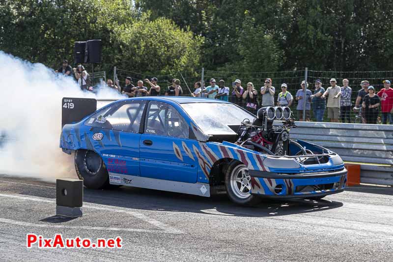 European Dragster By ATD, Burn Out Laguna V8 Cyril Perret