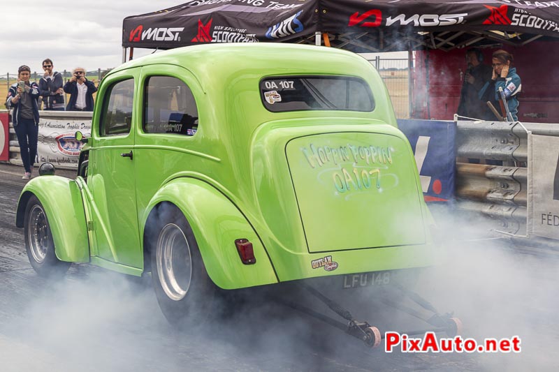 9e European Dragster, Burn-out Hill Garry sur Ford Anglia
