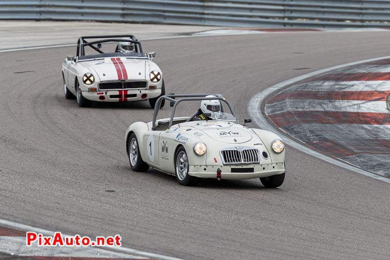 Dijon Motors Cup, British HTGT, #1 MG A and #2 MG B
