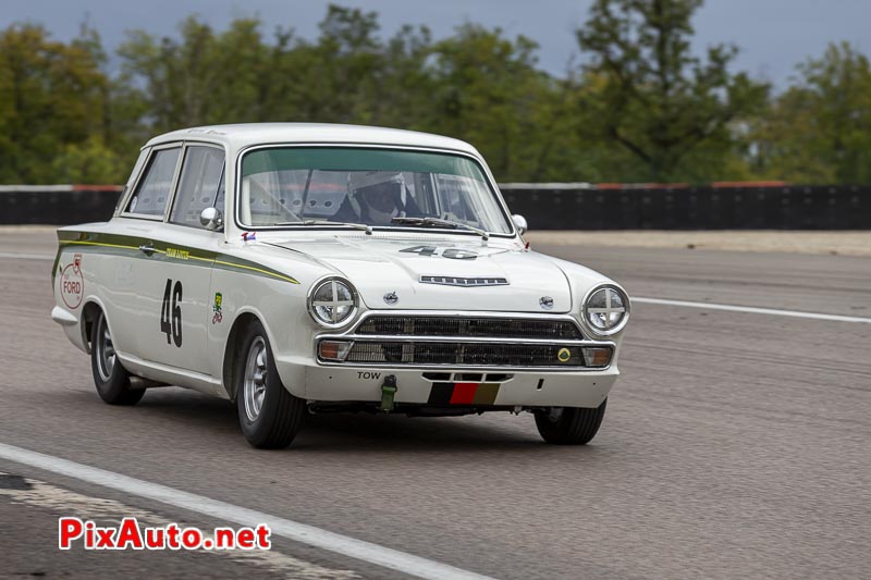 Dijon Motors Cup, British HTGT, #46 Lotus Cortina Christof Forell