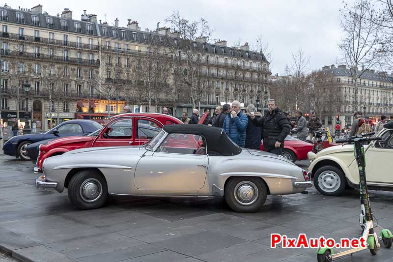 19e Traversee De Paris Hivernale, Mercedes-Benz 190 Sl Roadster
