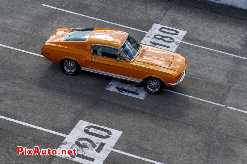 3e US Motor Show, Mustang Gt350 Orange Madagascar 1968